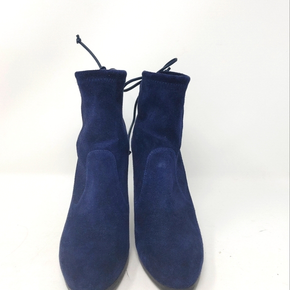 Stuart Weitzman Navy Suede Perfection Bootie Size 6 1/2 - Picture 10 of 10